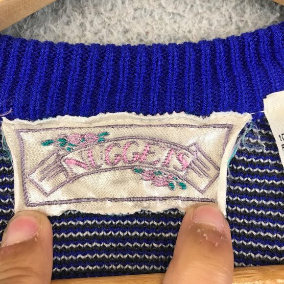 Vintage Northern Isles Snowflake Sweater Large Blue Nordic Pattern‎ - Picture 4 of 10